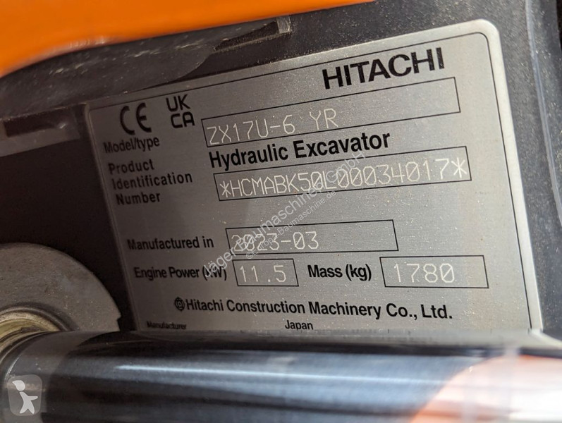 Escavadora Hitachi ZX17 -- Netto:...