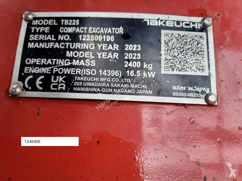 Lopatový nakládač Takeuchi TB 225 V3
