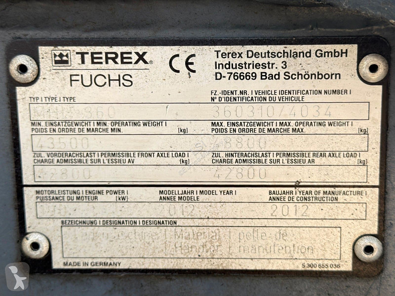Skovl Terex FUCHS  * Umschlagbagger * TOP