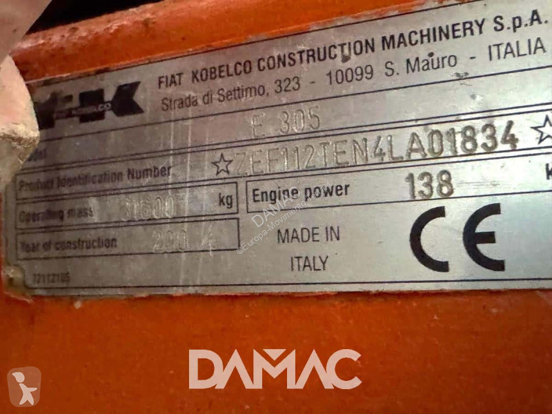 Excavadora Fiat Kobelco E305