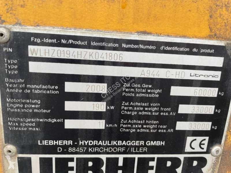 جرافة Liebherr A 944 C HD
