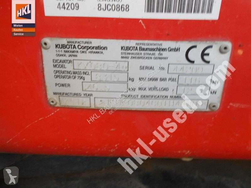 Escavadora Kubota KX 080-4