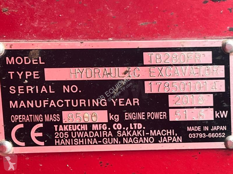 جرافة Takeuchi TB280FR pelle à chenille 8T