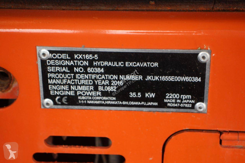 Rýpadlo Kubota KX165-5