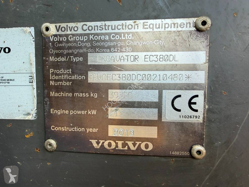 Graafmachine Volvo EC 380 D L