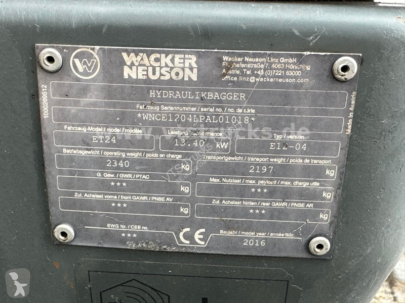 Excavator Wacker Neuson Wechsler + 2 Löffel/18...