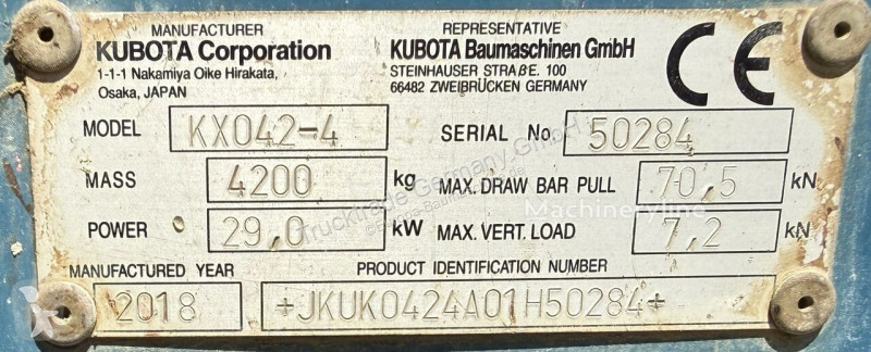 Багер Kubota KX042-4 SW 3 x Löffel