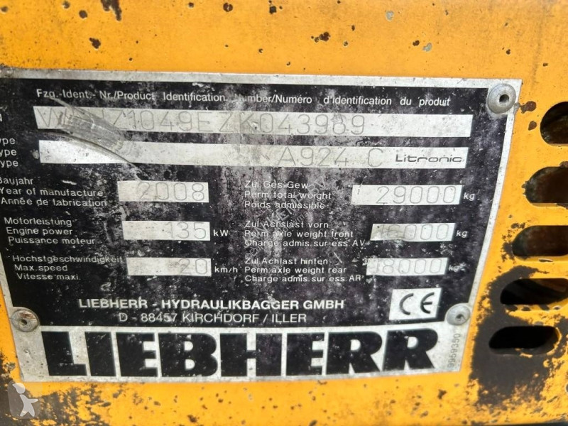 Escavadora Liebherr A 924 C Litronic