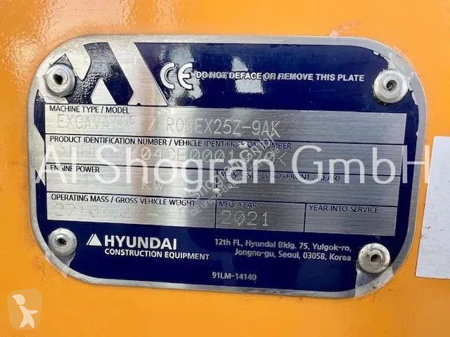 Skovl Hyundai R25Z-9AK*756h*POWERTILT*3xLÖF