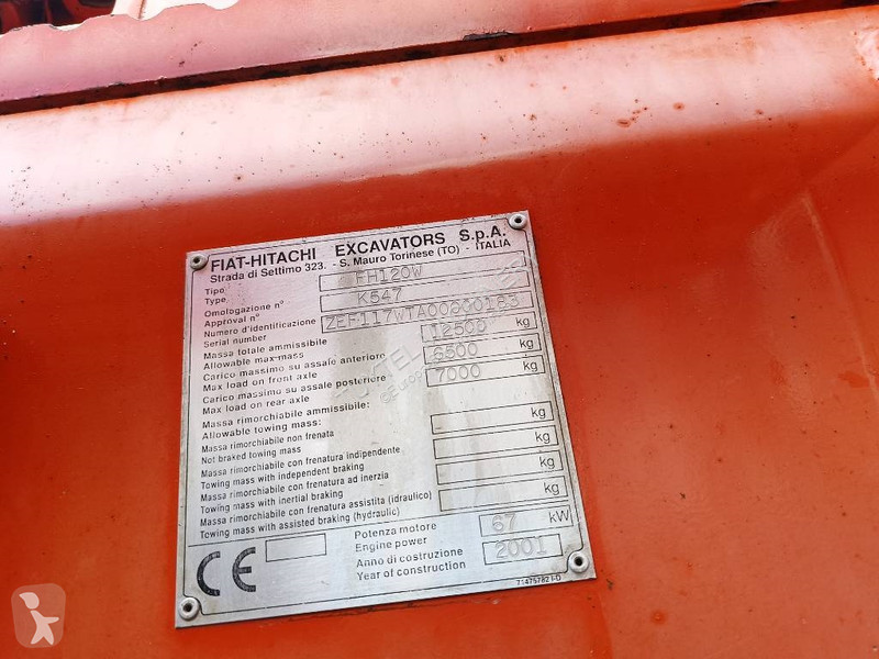 Escavatore Fiat-Hitachi W bandenkraan Wheel...