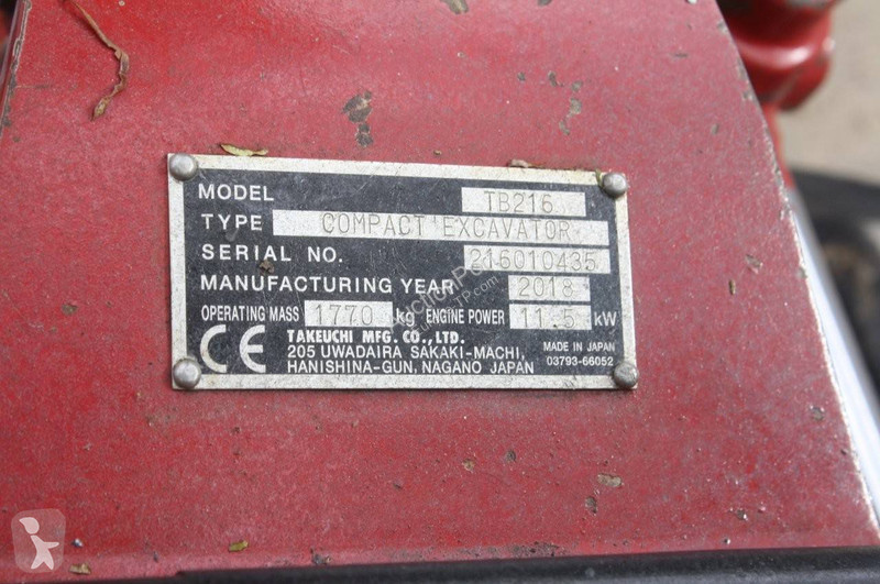 Graafmachine Takeuchi TB216