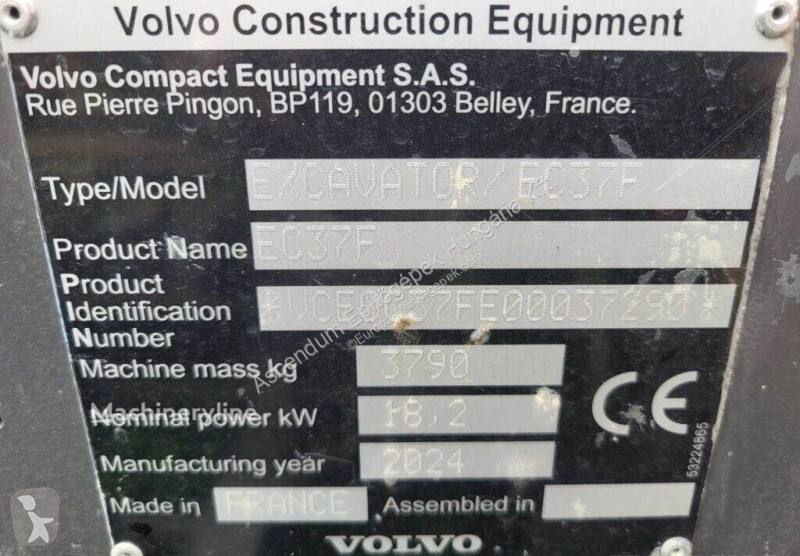 Excavadora Volvo EC37F