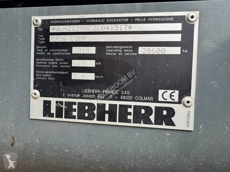 Rýpadlo Liebherr R926 Litronic leveling 3d...
