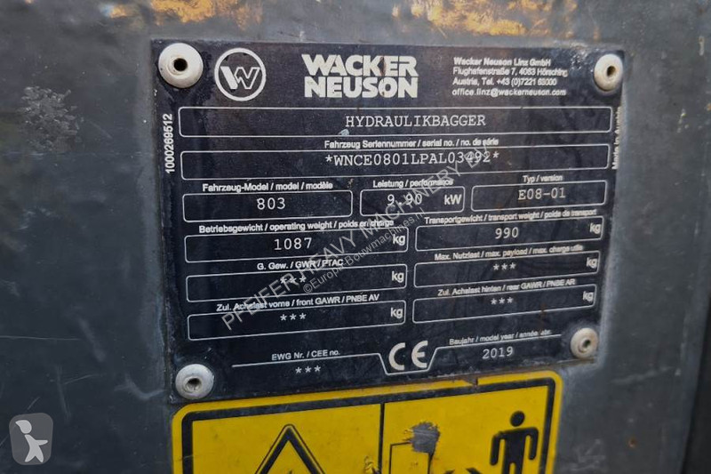 Skovl Wacker Neuson E08-01 Wacker Neuson mini...