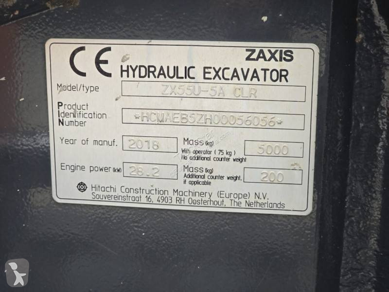 Escavadora Hitachi ZX55U-5A CLR