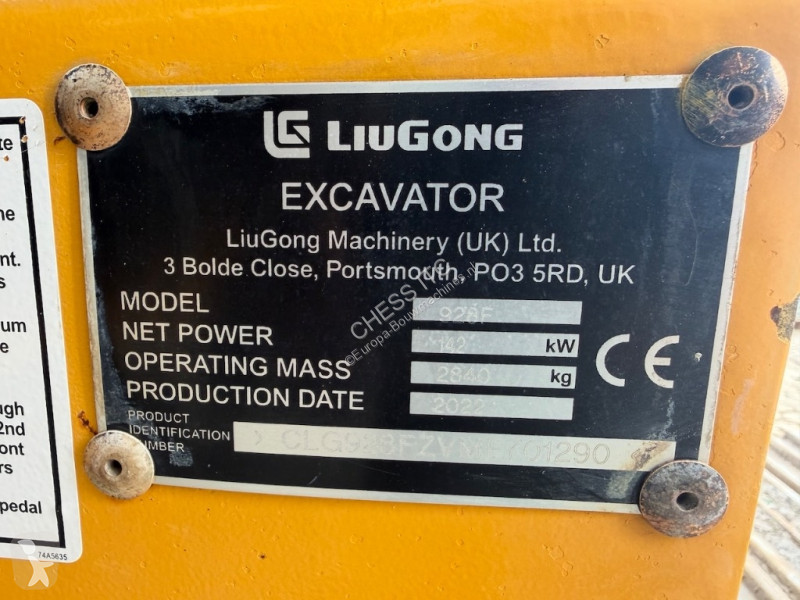 LiuGong 928 F - 928F - 926 F - 922 F excavator