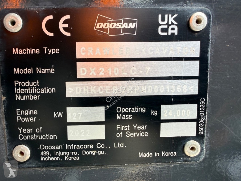 Экскаватор Doosan DX210LC-7 - DX 210 LC - LC -...