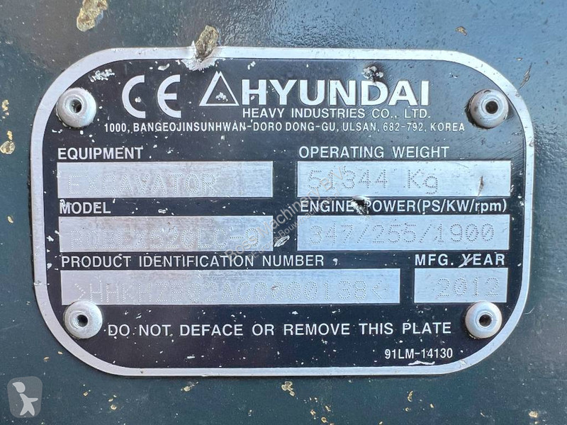 Escavatore Hyundai R520LC-9 Good Working...