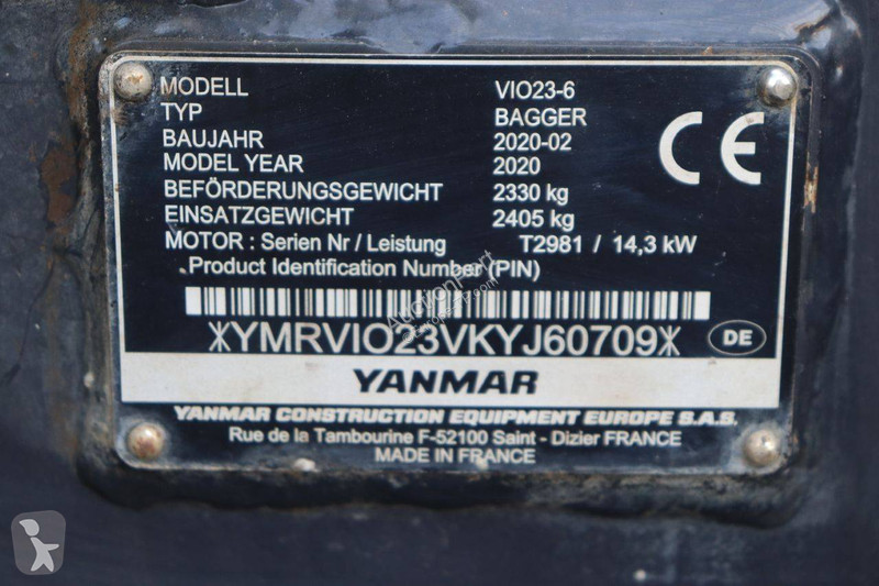 Escavatore Yanmar VIO23-6