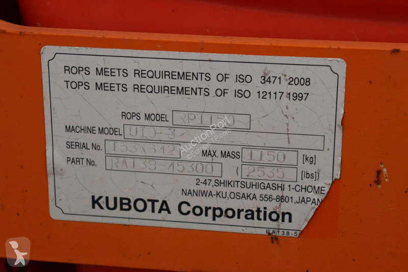 Excavadora Kubota