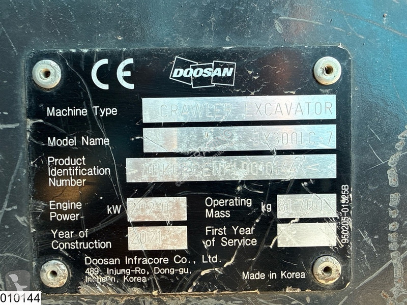جرافة Doosan 7 202 KW, 7125 Hours