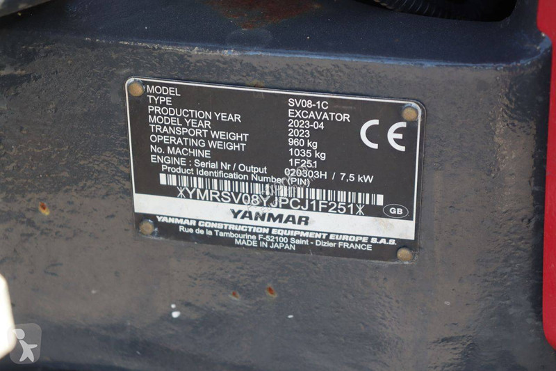 Excavator Yanmar SV08-1C