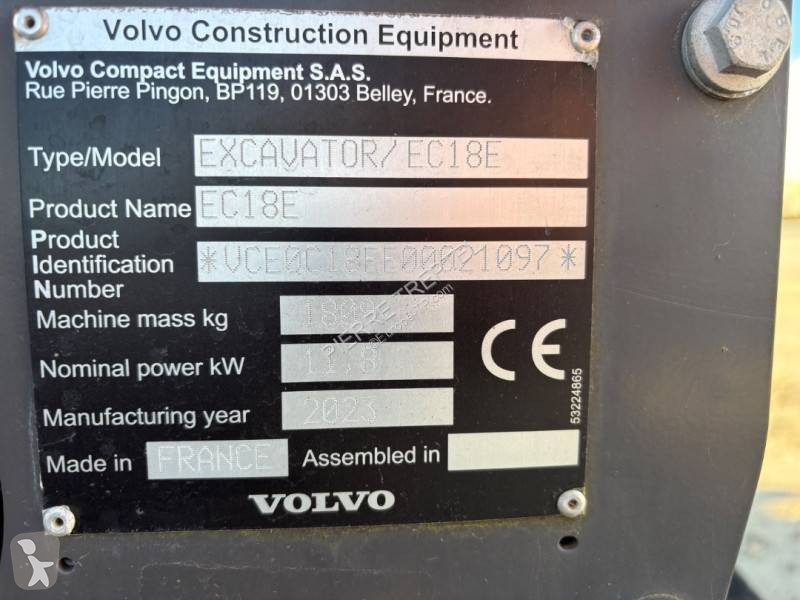 Excavator Volvo Ec18E