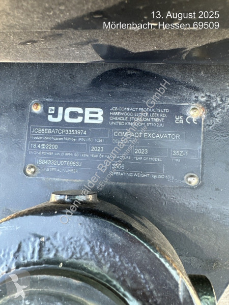 Rýpadlo JCB  35Z-1 inkl. Schwenkeinrichtung