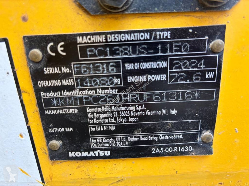 Rýpadlo Komatsu PC 138 US-11
