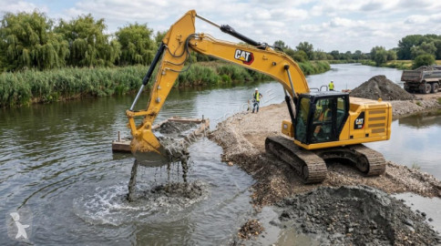 Excavator pe şenile Caterpillar noua
