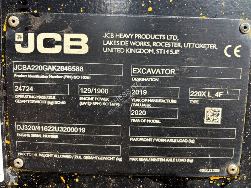 Skovl JCB 220 XL 4F  --  220X lc  --  220 X LC