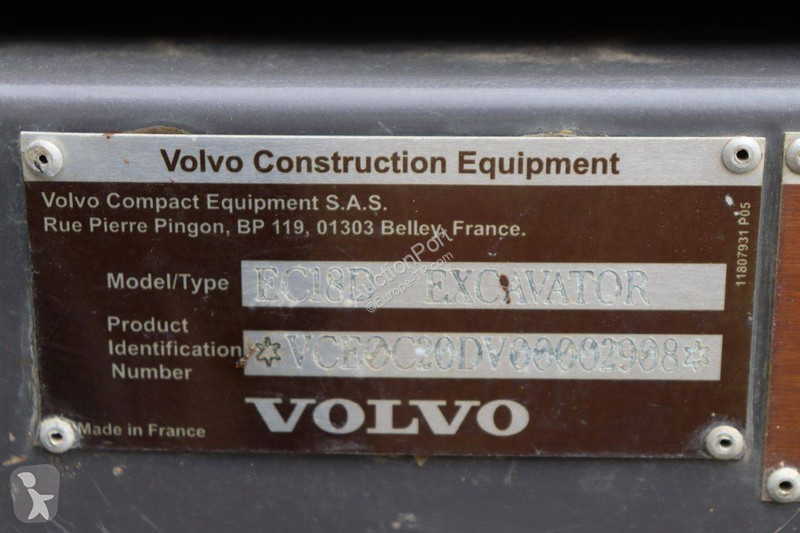Skovl Volvo EC18D