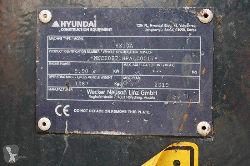 Excavator Hyundai HX10A