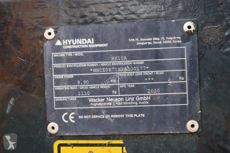 Excavator Hyundai HX10A