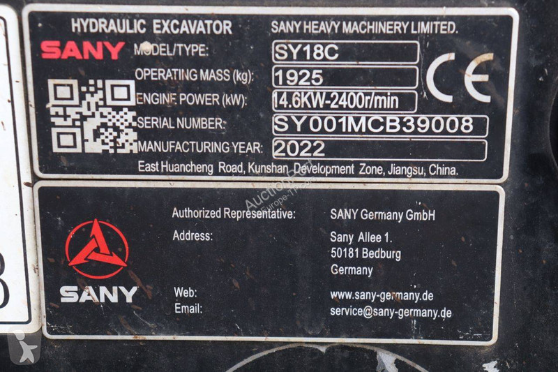 جرافة Sany SY18C