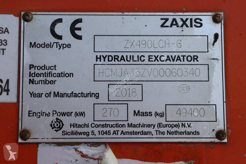 جرافة Hitachi ZX490LCH-6