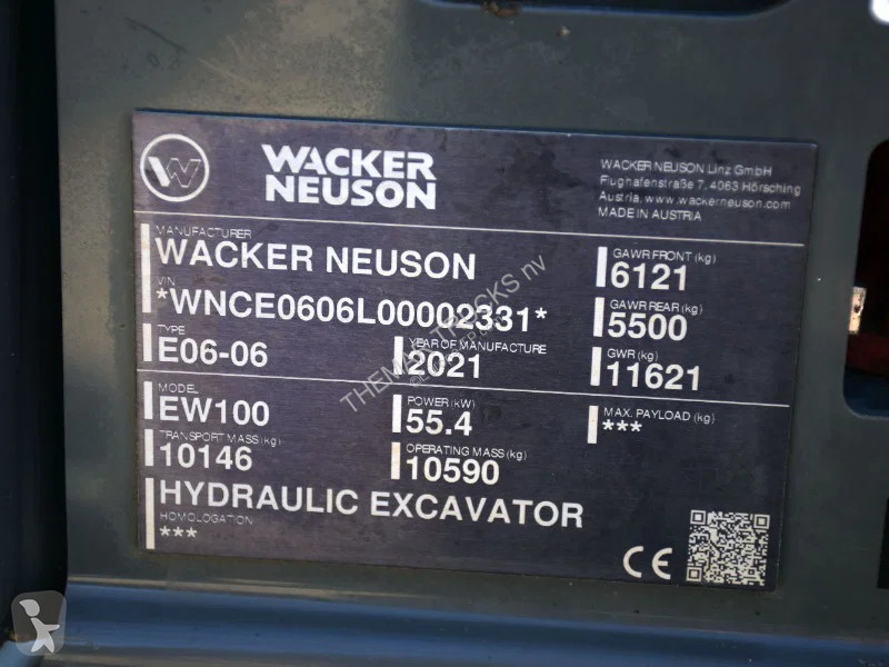Skovl Wacker Neuson EW100 wheel-excavator Model...