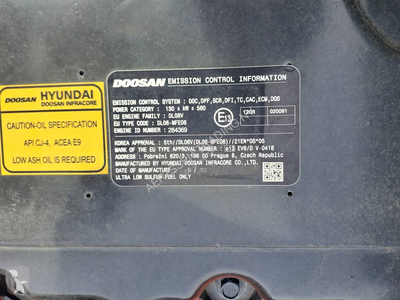 Skovl Develon DX160W-7