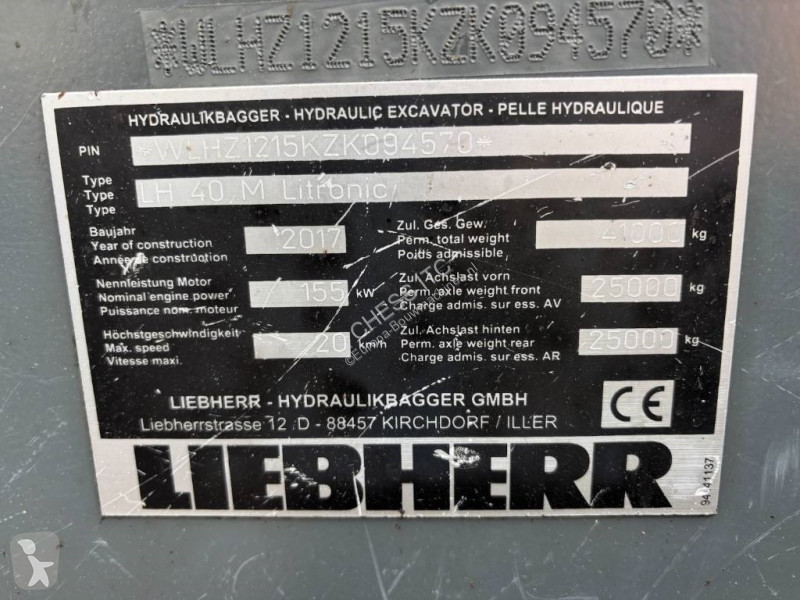 Skovl Liebherr LH 40  --  LH40  -- 20kw mozelt...