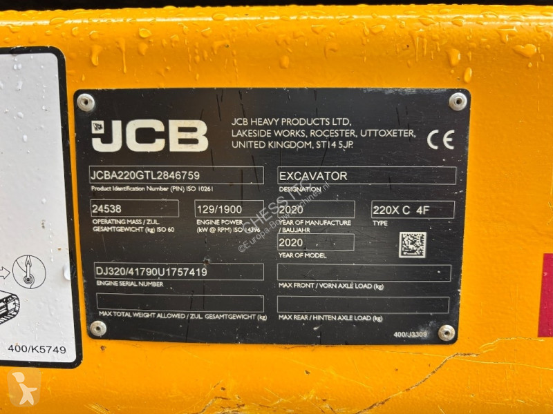 Skovl JCB 220 X C - 220 XL - 220XL  -  2.9 mtr...