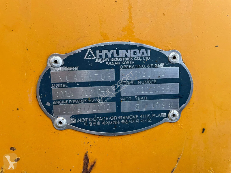 Rýpadlo Hyundai Robex 210 LC-3 Track Excavator...