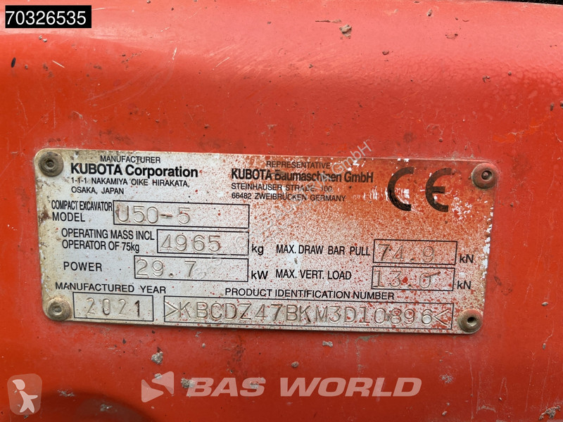 Skovl Kubota U50-5 Klimaanlage