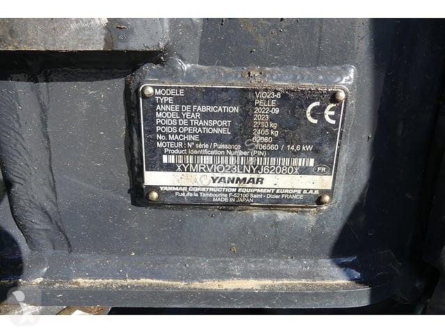 جرافة Yanmar VIO23-6