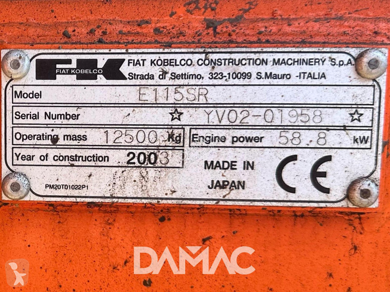 Rýpadlo Fiat Kobelco E115SR