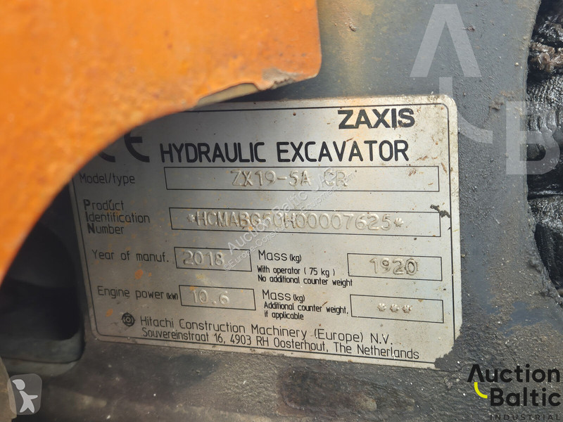جرافة Hitachi ZX19-5A CR