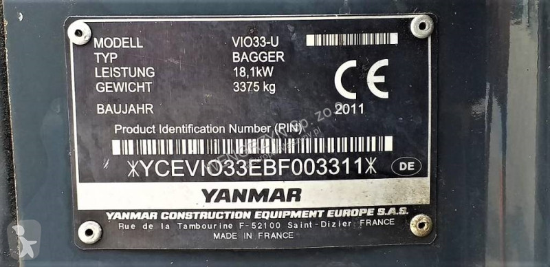 Rýpadlo  Minikoparka gąsienicowa YANMAR VIO 33 U