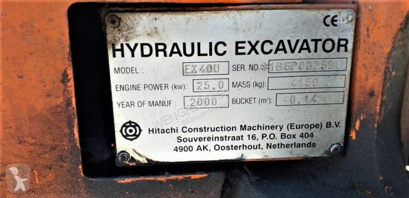 Rýpadlo  Minikoparka gąsienicowa HITACHI EX 40 U