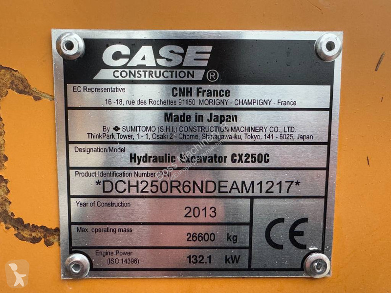 Escavadora Case CX250C - Dutch Machine / Rear +...