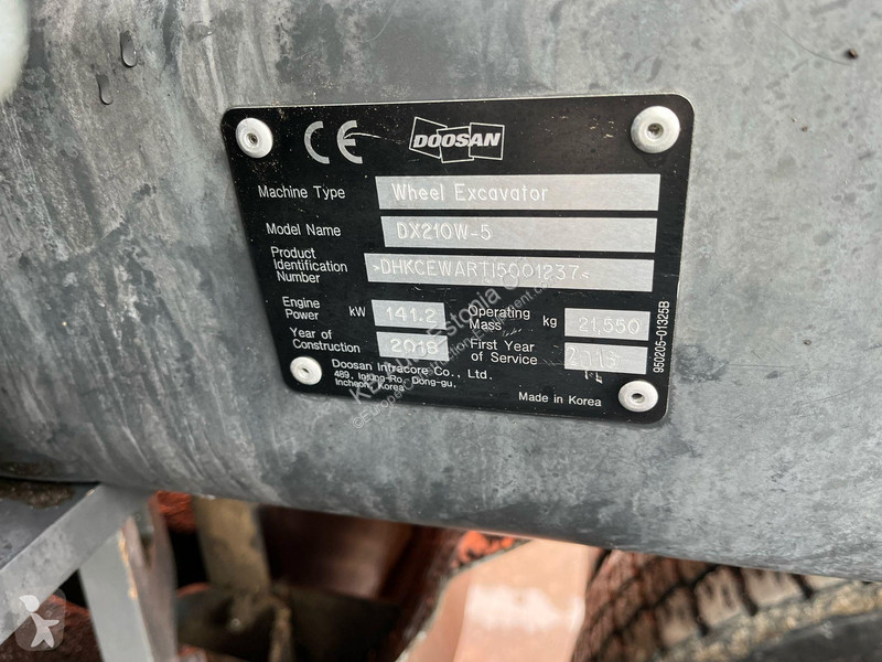 Skovl Doosan DX 210 W-5 ROTOTILT / AC / CENTRAL...