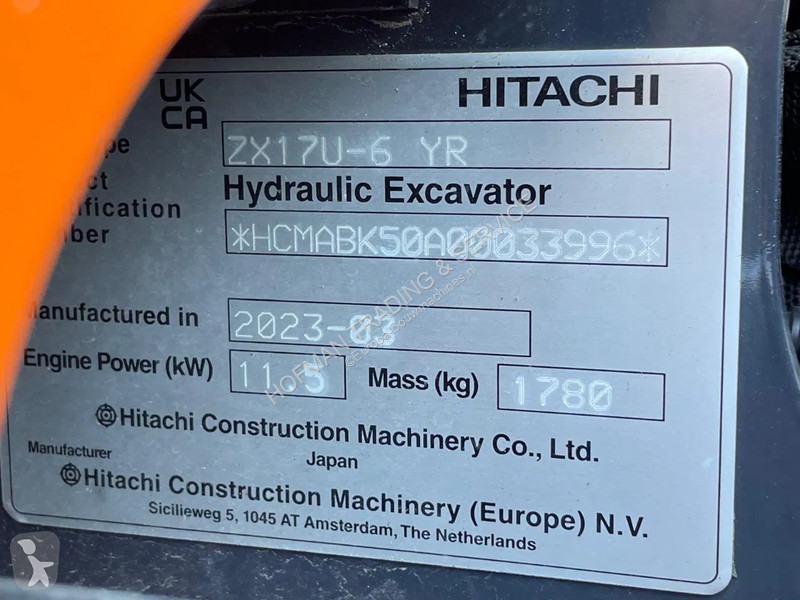 Escavadora Hitachi ZX17U